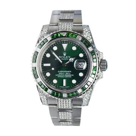 rolex hulk iced out|Rolex Hulk submariner green.